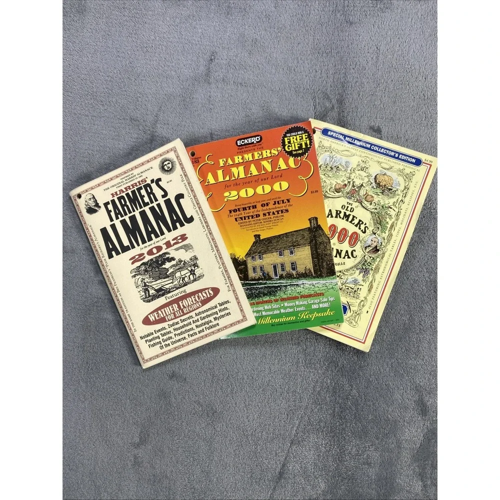 Vintage The Old Farmer's Almanac 2000 Millenium Edition & 2013 Weather Lot of 3